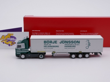 Preview: Herpa 314039 # Scania 143 SL Gradinenplanen-Sattelzug " Börje Jönsson " 1:87 NEU