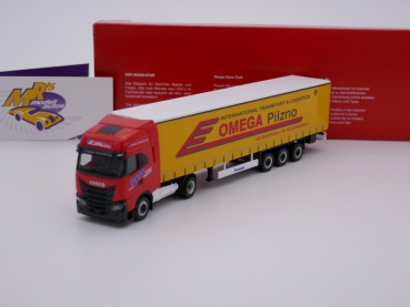 Herpa 314527 # Iveco S-Way Volumen-Sattelzug " Omega Pilzno Logistics " 1:87 NEU