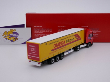 Preview: Herpa 314527 # Iveco S-Way Volumen-Sattelzug " Omega Pilzno Logistics " 1:87 NEU