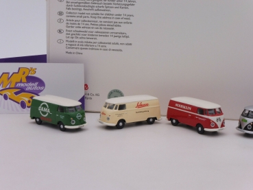 Preview: Schuco 26463 # Schönes 5-er Set " VW Bus T1 Kasten - TRIX " MHI Sonderset 1:87
