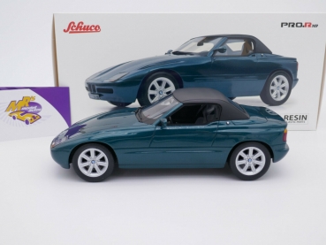 Preview: Schuco PRO.R18 00265 # BMW Z1 Roadster (geschlossen) Baujahr 1991 " grünmetallic " 1:18
