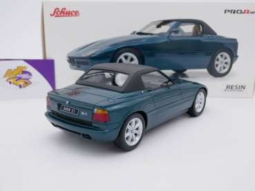 Preview: Schuco PRO.R18 00265 # BMW Z1 Roadster (geschlossen) Baujahr 1991 " grünmetallic " 1:18