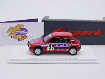 Preview: Spark S9456 # Peugeot 205 GTI Nr.132 Rallye Monte Carlo 1986 " Damart " 1:43