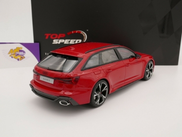 Preview: Top Speed TS0327 # Audi RS 6 Avant Baujahr 2020 " Tango Red " 1:18