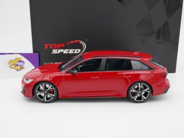 Preview: Top Speed TS0327 # Audi RS 6 Avant Baujahr 2020 " Tango Red " 1:18