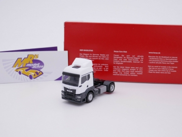 Herpa 314596 # MAN TGS TM 2-achs Zugmaschine ohne Windleitblechen " weiß " 1:87