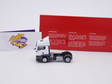 Preview: Herpa 314596 # MAN TGS TM 2-achs Zugmaschine ohne Windleitblechen " weiß " 1:87