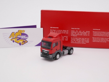 Herpa 314572 # MAN TGS TM 2-achs Zugmaschine mit Windleitblechen " rot " 1:87