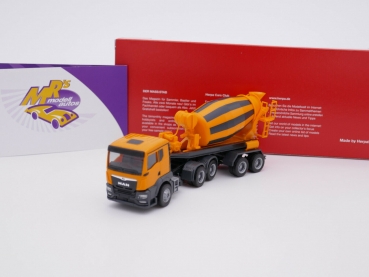 Herpa 314640 # MAN TGS TN 6x4 Betonmischer-Sattelzug in " orange " 1:87