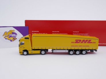 Preview: Herpa 314626 # Volvo FH GL SZ 2/3-achs Ecoflex-Sattelzug " DHL Logistik " 1:87