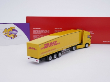 Preview: Herpa 314626 # Volvo FH GL SZ 2/3-achs Ecoflex-Sattelzug " DHL Logistik " 1:87