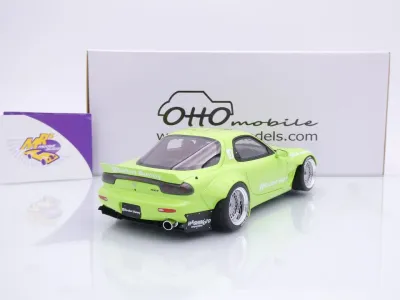 Preview: Ottomobile OT1155 # Mazda RX7 FD3S Baujahr 2015 " Rocket Bunny  Apfelgrün " 1:18