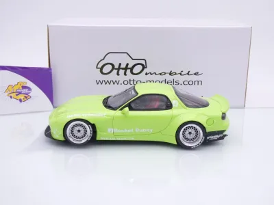 Preview: Ottomobile OT1155 # Mazda RX7 FD3S Baujahr 2015 " Rocket Bunny  Apfelgrün " 1:18