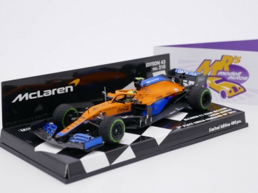 Minichamps 537214504 # McLaren F1 MCL35M Nr.4 3rd. Romagna GP 2021 " Lando Norris " 1:43