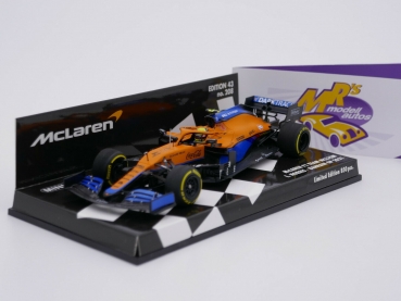Minichamps 537214304 # McLaren F1 MCL35M Nr.4 Bahrain GP 2021 " Lando Norris " 1:43