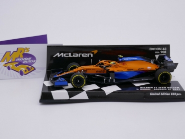 Preview: Minichamps 537214304 # McLaren F1 MCL35M Nr.4 Bahrain GP 2021 " Lando Norris " 1:43