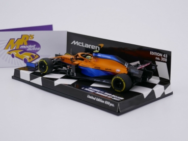 Preview: Minichamps 537214304 # McLaren F1 MCL35M Nr.4 Bahrain GP 2021 " Lando Norris " 1:43