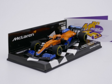Minichamps 537214303 # McLaren F1 MCL35M Nr.3 Bahrain GP 2021 " Daniel Ricciardo " 1:43