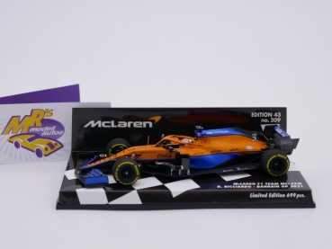Preview: Minichamps 537214303 # McLaren F1 MCL35M Nr.3 Bahrain GP 2021 " Daniel Ricciardo " 1:43