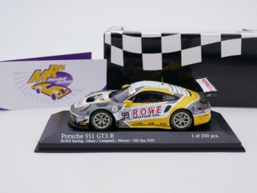 Preview: Minichamps 410196099 # Porsche 911 GT3 R (991.2) 24H Spa 2019 " ROWE Racing " 1:43