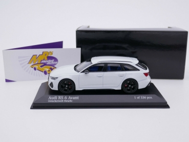 Preview: Minichamps 410018012 # AUDI RS 6 Avant Baujahr 2019 " gletscherweißmetallic " 1:43
