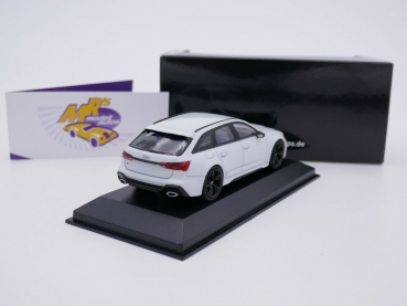 Preview: Minichamps 410018012 # AUDI RS 6 Avant Baujahr 2019 " gletscherweißmetallic " 1:43