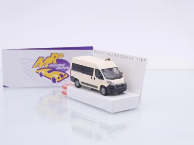 Busch 54651 # Fiat Ducato Bus Baujahr 2014 beige " Taxi Deutschland " 1:87