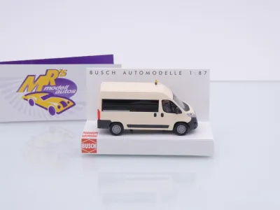 Preview: Busch 54651 # Fiat Ducato Bus Baujahr 2014 beige " Taxi Deutschland " 1:87