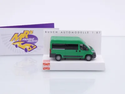 Preview: Busch 54651 # Fiat Ducato Bus Baujahr 2014 " dunkelgrün " 1:87