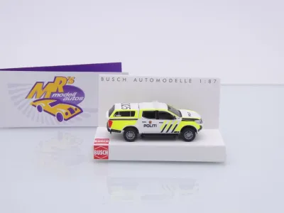 Preview: Busch 53730 # Nissan Navara Pick-Up Einsatzwagen " Polizei Norwegen " 1:87