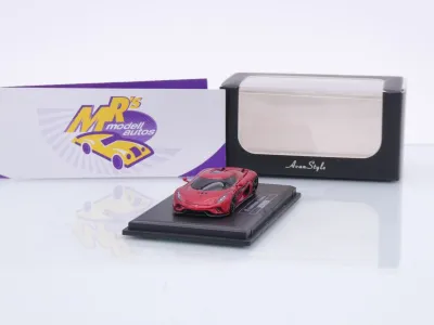 FrontiArt Avan Style HO-23 # Koenigsegg Regera Baujahr 2016 " dunkelrotmetallic " 1:87