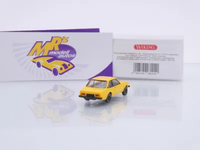 Preview: Wiking 0080 04 # Opel Ascona B Coupe Baujahr 1975-81 " Signalgelb-schwarz " 1:87