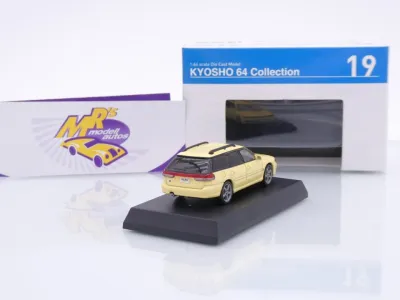 Preview: Kyosho K07116A #19 # Subaru Legacy Touring Wagon Baujahr 1996 " gelb " 1:64