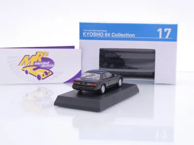 Preview: Kyosho K07115H #17 # Nissan Silvia S13 200SX Coupe Baujahr 1988 " schwarz " 1:64