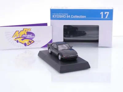 Preview: Kyosho K07115H #17 # Nissan Silvia S13 200SX Coupe Baujahr 1988 " schwarz " 1:64