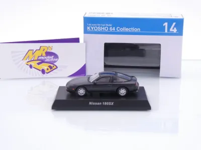 Preview: Kyosho K07115E #14 # Nissan 180SX S13 Coupe Baujahr 1989 " graumetallic " 1:64