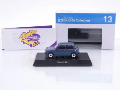 Preview: Kyosho K07115D #13 # Nissan Be-1 (BK10) Kombi Baujahr 1987 " pastellblau " 1:64