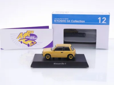 Preview: Kyosho K07115C #12 # Nissan Be-1 (BK10) Kombi Baujahr 1987 " Senfgelb " 1:64
