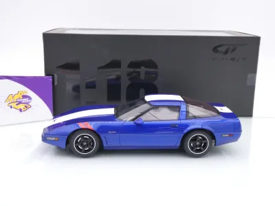 Preview: GT Spirit GT538 # Chevrolet Corvette C4 Gran Sport Baujahr 1996 " dunkelblaumetallic-weiß " 1:18