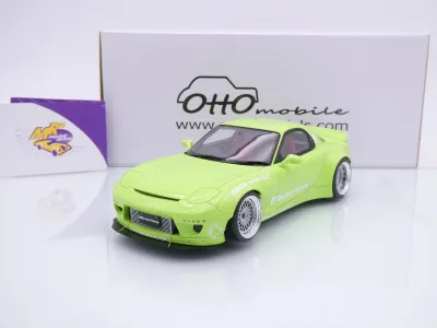 Ottomobile OT1155 # Mazda RX7 FD3S Baujahr 2015 " Rocket Bunny  Apfelgrün " 1:18