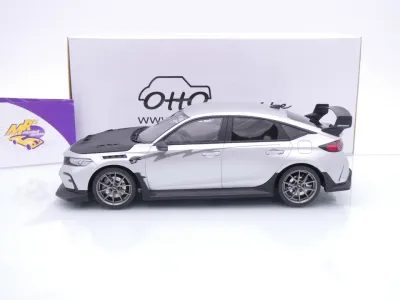 Preview: Ottomobile OT1133 # Honda Civic Type R Mugen Gruppe B Baujahr 2024 " mattsilber-mattschwarz " 1:18