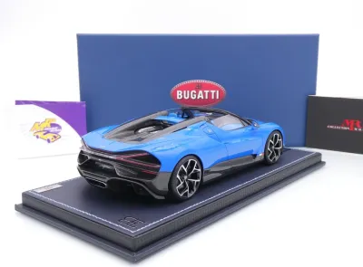Preview: MR Collection BUG015C # Bugatti W16 Mistral Cabrio Baujahr 2023 " Bugattiblau " 1:18