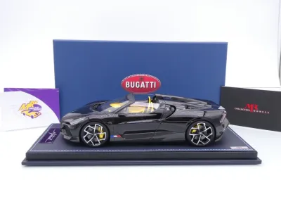 Preview: MR Collection BUG015A # Bugatti W16 Mistral Cabrio Baujahr 2023 " schwarz " 1:18