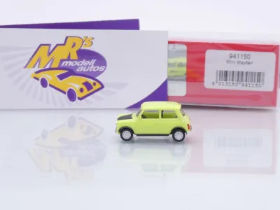 Preview: Herpa 941150 # Mini Cooper Mayfair hellgrün-schwarz " Mr. Bean " 1:87