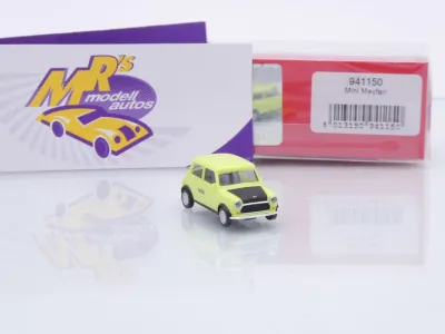 Preview: Herpa 941150 # Mini Cooper Mayfair hellgrün-schwarz " Mr. Bean " 1:87