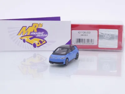 Herpa 421126-002 # Volkswagen VW ID.3 Baujahr 2020 " Solid Ocean Blue " 1:87