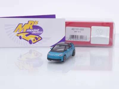 Herpa 421101-002 # Volkswagen VW ID.3 Baujahr 2020 " Makena Türkis Metallic " 1:87