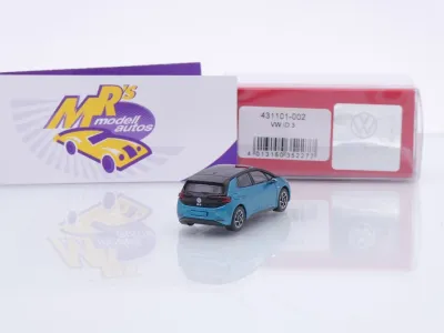 Preview: Herpa 421101-002 # Volkswagen VW ID.3 Baujahr 2020 " Makena Türkis Metallic " 1:87