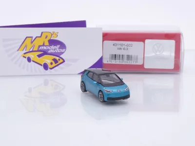 Preview: Herpa 421101-002 # Volkswagen VW ID.3 Baujahr 2020 " Makena Türkis Metallic " 1:87