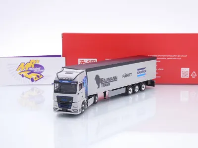 Herpa 320085 # MAN TGX GX Schubboden-Sattelzug " Baumann Trans / Knapen " 1:87